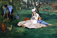 Top Met Paintings After 1860 18 Edouard Manet Monet Family in Their Garden at Argenteuil